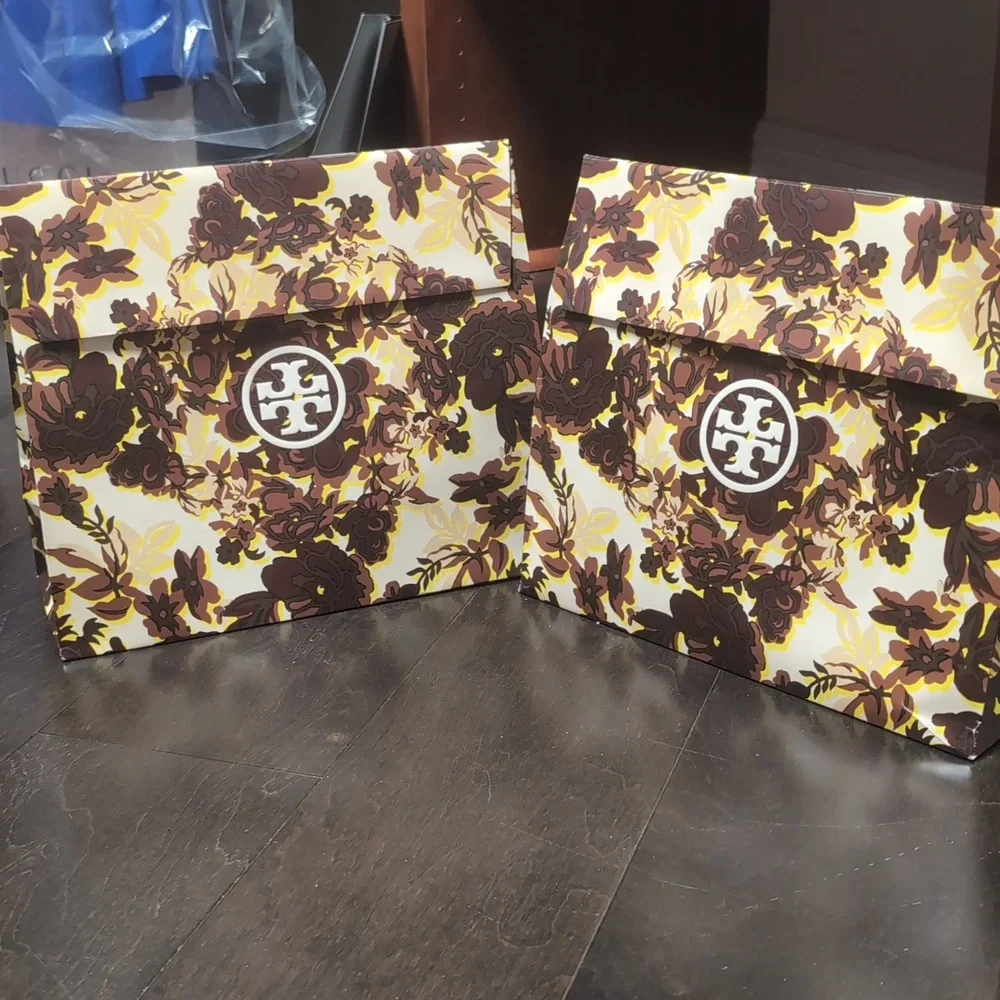 Tory Burch Floral Binders - Brown and Yellow